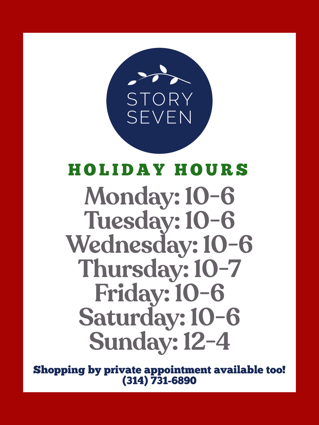 Story Seven Christmas Hours